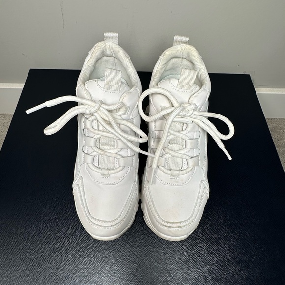 White Platform Chunky Sneakers - Picture 5 of 8